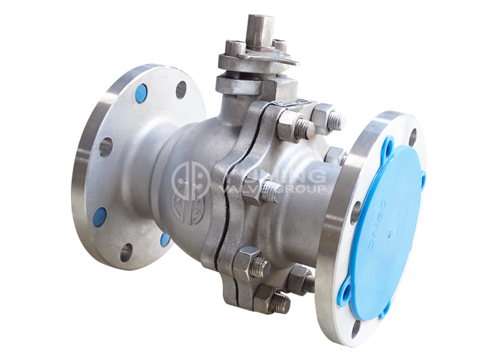 2pc stainless steel flange floating ball valve