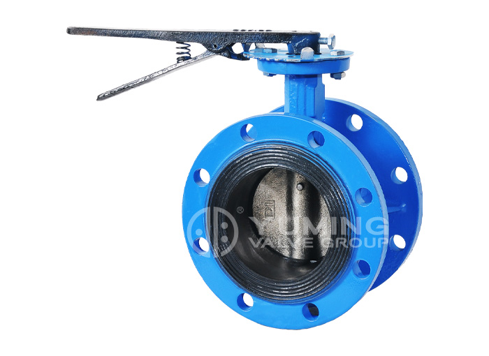 Tay cầm van bướm phớt mềm loại mặt bích