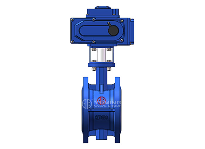 Van bướm mặt bích thiết bị truyền động điện