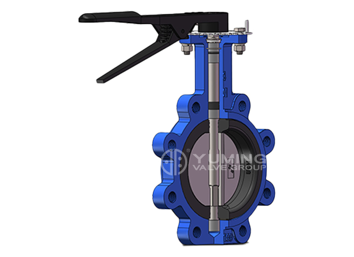 lug Phớt mềm bằng gang/sắt dẻo Đường tâm Van bướm